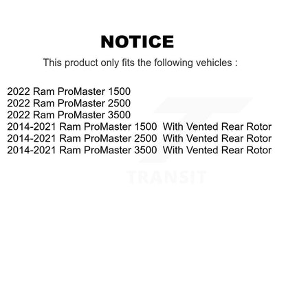 Étrier de frein à disque avant droit pour Ram ProMaster 2500 3500 1500 SLC-18B5525