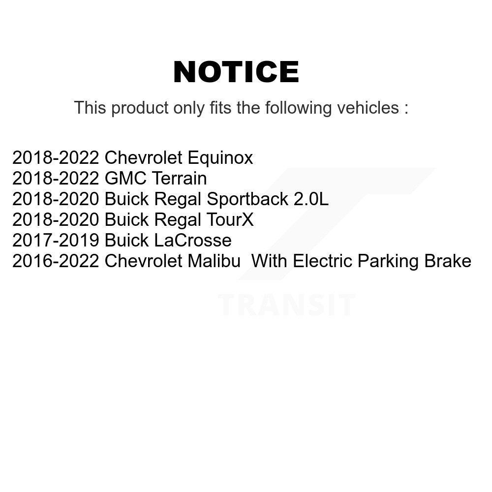 Étrier de frein arrière pour Chevrolet Equinox GMC Terrain Malibu Buick crosse Rega