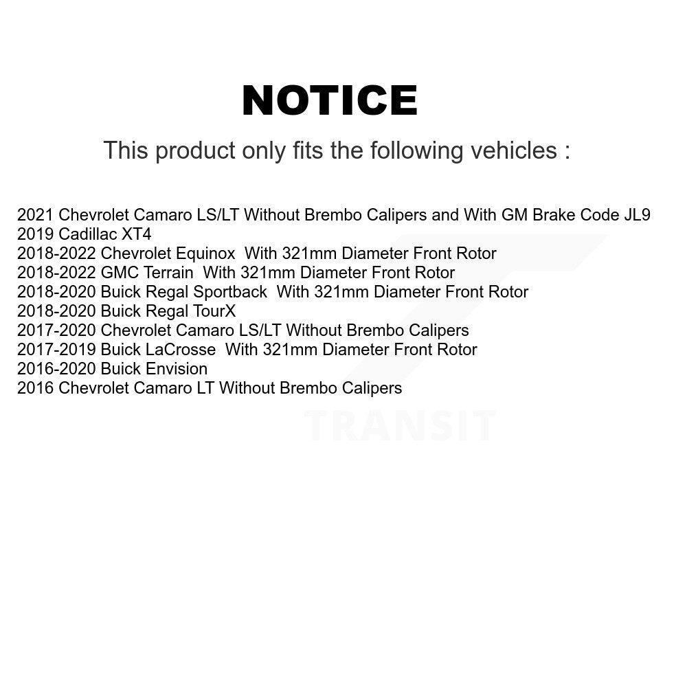 Étrier de frein avant pour Chevrolet Equinox GMC Terrain Buick Envision Camaro XT4
