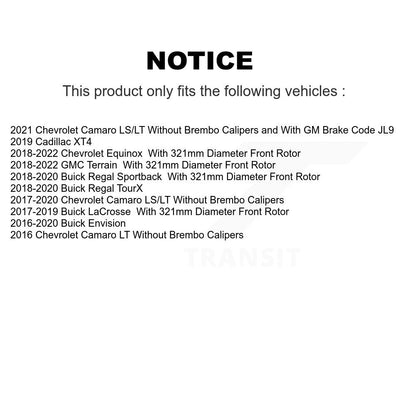 Étrier de frein avant pour Chevrolet Equinox GMC Terrain Buick Envision Camaro XT4