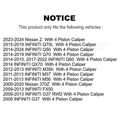 Étrier de frein avant droit, pour INFINITI Q50 G37 Nissan 370Z Q60 M37 FX50 Z QX70