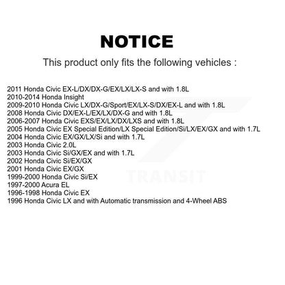 Étrier de frein à disque avant pour Honda Civic Acura EL Insight SLC-19B1832