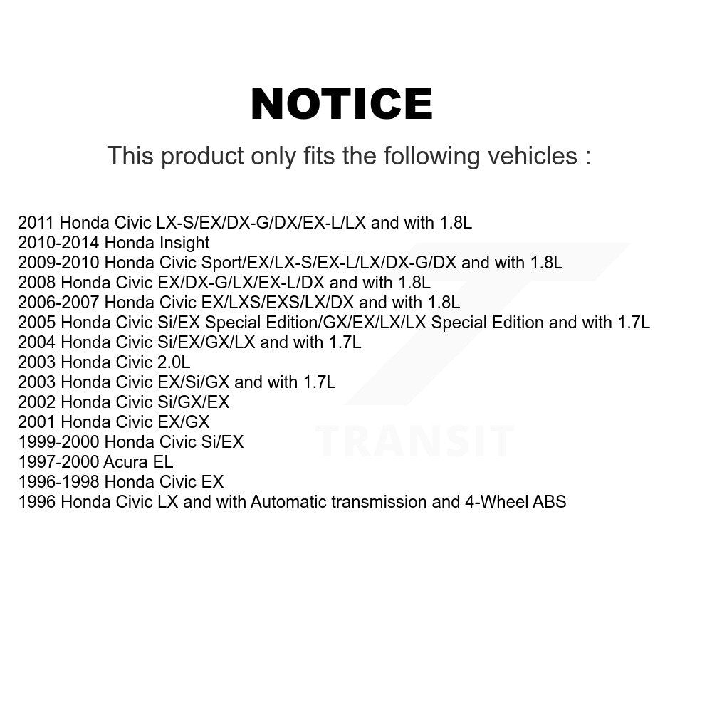 Étrier de frein à disque avant pour Honda Civic Acura EL Insight SLC-19B1833