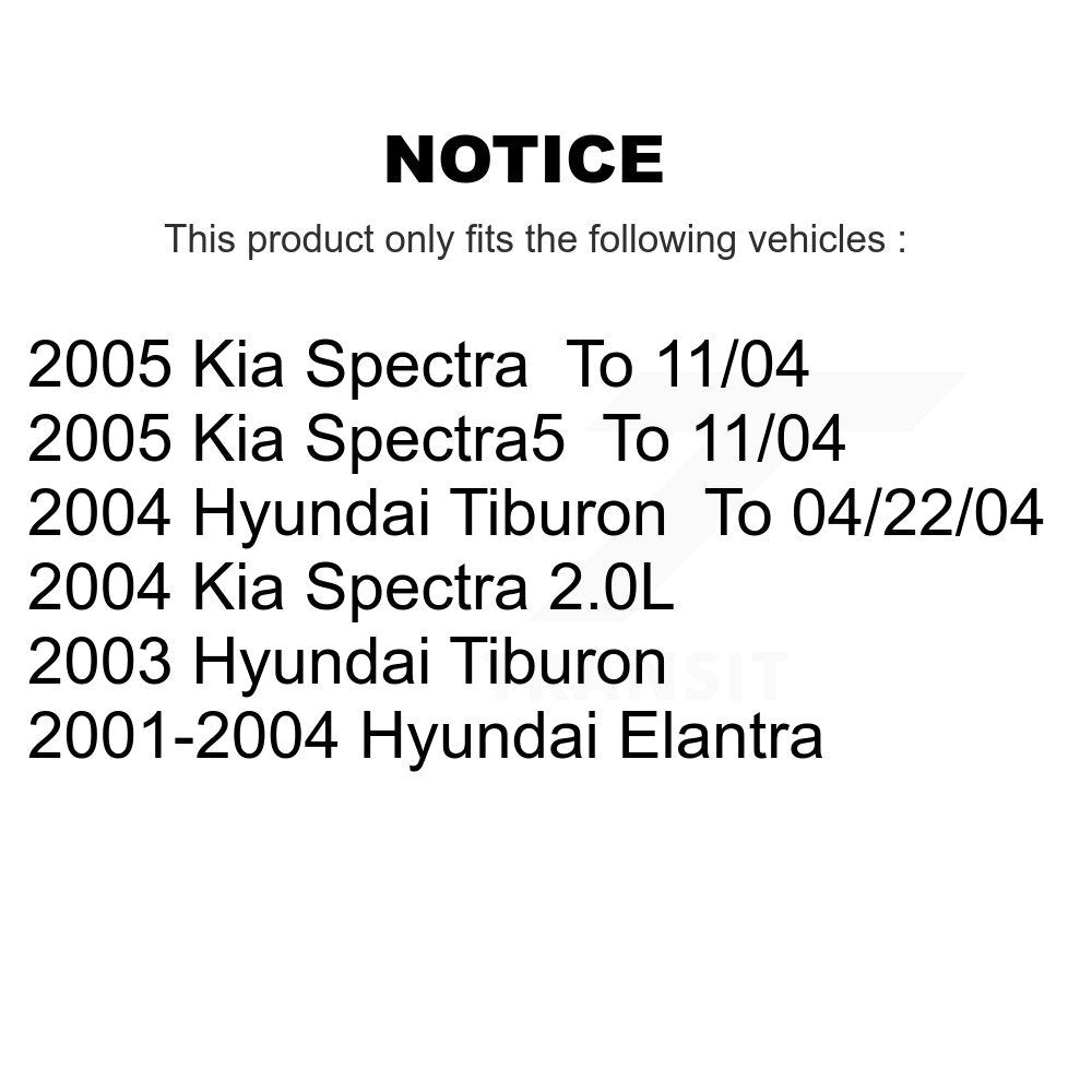 Étrier de frein à disque arrière droit, pour Hyundai Elantra Kia Spectra Tiburon Spectra5