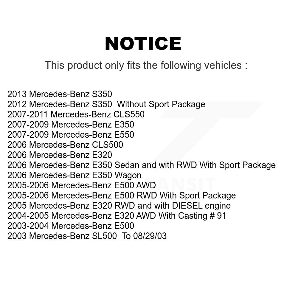 Étrier de frein arrière pour Mercedes-Benz E350 E320 E500 SL500 CLS550 CLS500 E550