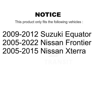 Étrier de frein à disque arrière droit pour Nissan Frontier Xterra Suzuki Equator