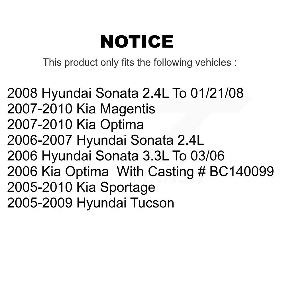 Étrier de frein à disque arrière, pour Hyundai Tucson Kia Sportage Sonata Optima Magentis