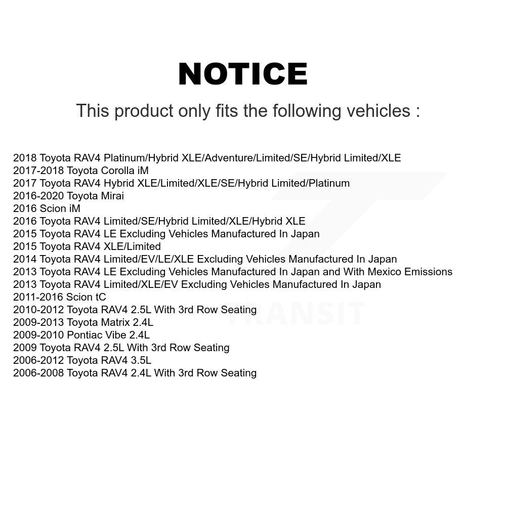 Étrier de frein avant droit, pour Toyota RAV4 Matrix Pontiac Vibe Scion Corolla iM