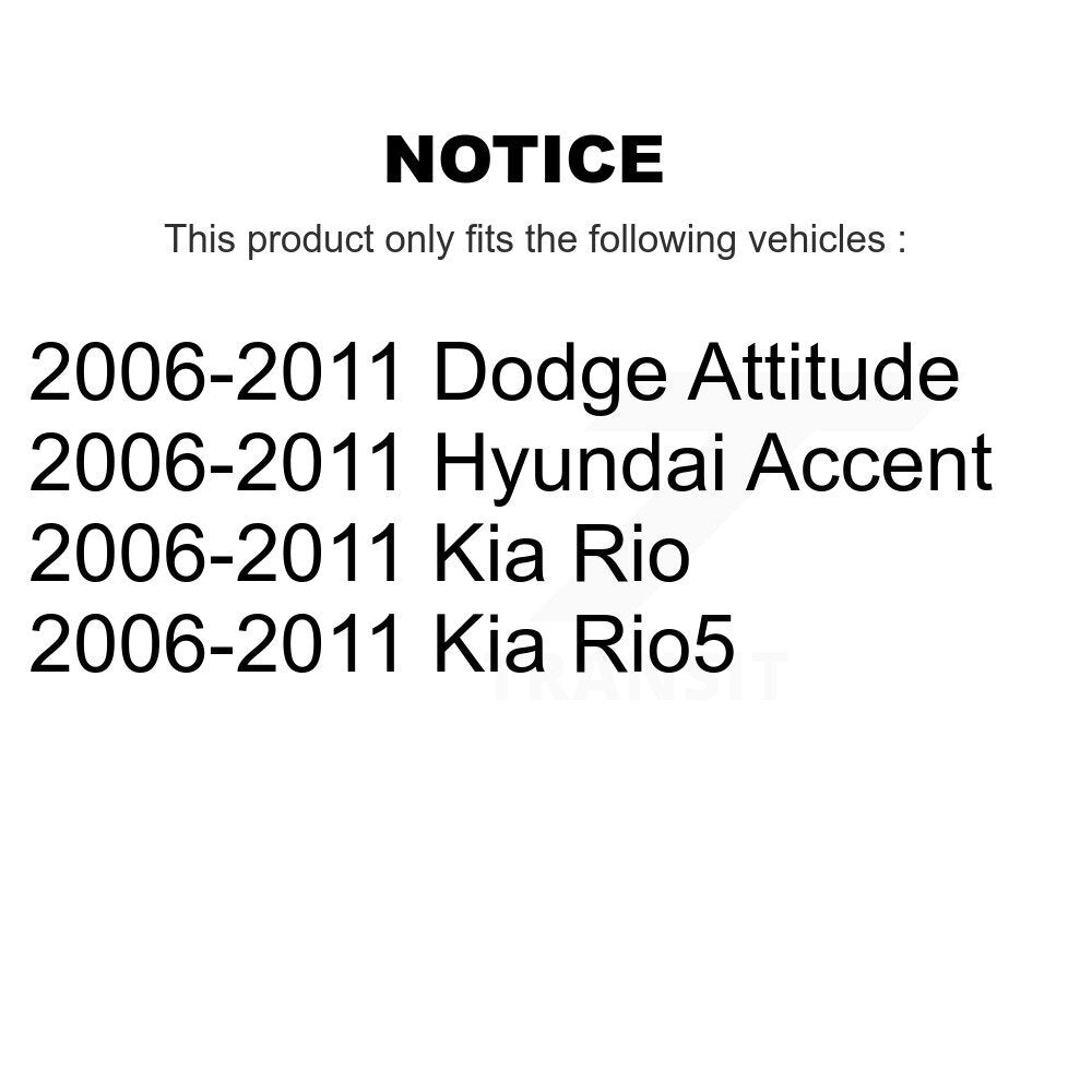 Étrier de frein à disque avant droit, pour Hyundai Accent Kia Rio Rio5 Dodge Attitude