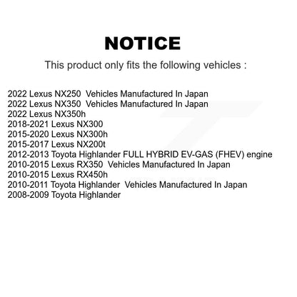 Étrier de frein avant gauche pour Lexus RX350 Toyota Highlander NX300 NX200t RX450h