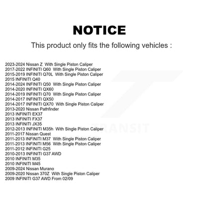 Étrier de frein arrière gauche pour Nissan Murano INFINITI Pathfinder QX60 Q50 G37 QX50