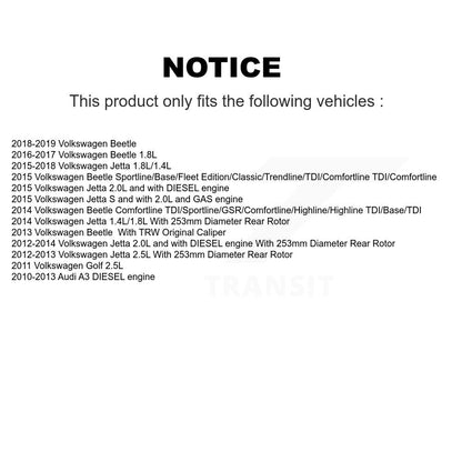Étrier de frein à disque arrière gauche, pour Volkswagen Jetta Beetle Golf Audi A3