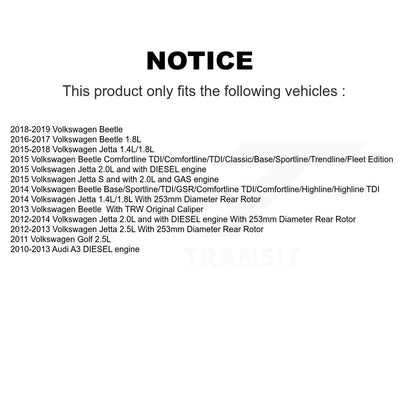 Étrier de frein à disque arrière droit, pour Volkswagen Jetta Beetle Golf Audi A3