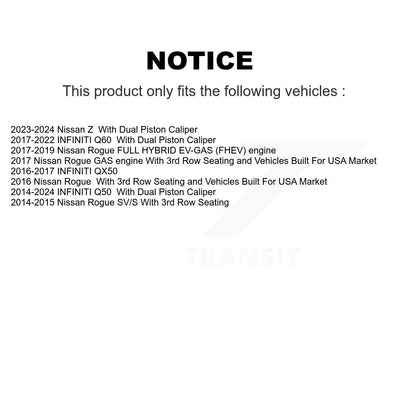Étrier de frein à disque avant droit, pour Nissan Rogue INFINITI Q50 QX50 Q60 Z
