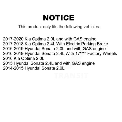 Étrier de frein à disque avant pour Hyundai Sonata Kia Optima SLC-19B7171