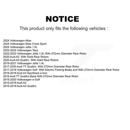 Étrier de frein arrière gauche pour Volkswagen Jetta Taos Golf Audi A3 Quattro Atlas TT