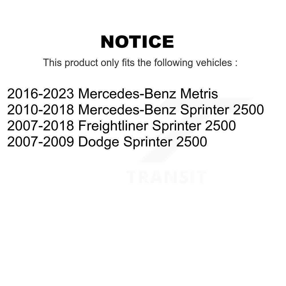 Plaquettes de frein à disque avant en céramique, pour Mercedes-Benz Sprinter 2500 Metris Dodge
