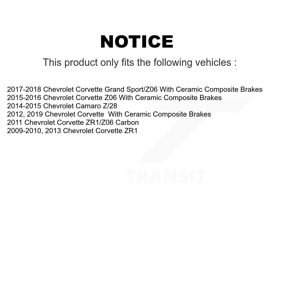 Plaquettes de frein à disque avant en céramique, pour Chevrolet Corvette Camaro TEC-1395