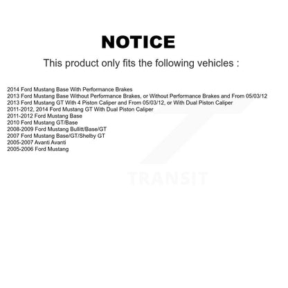Plaquettes de frein à disque avant en céramique pour Ford Mustang Avanti TEC-1463