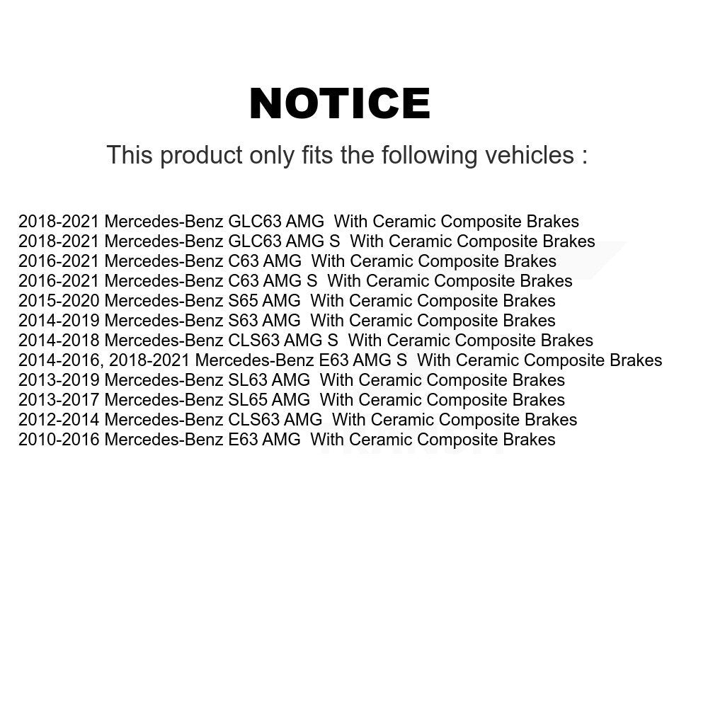 Plaquettes de frein à disque avant en céramique, pour Mercedes-Benz C63 AMG S E63 CLS63 TEC-1530