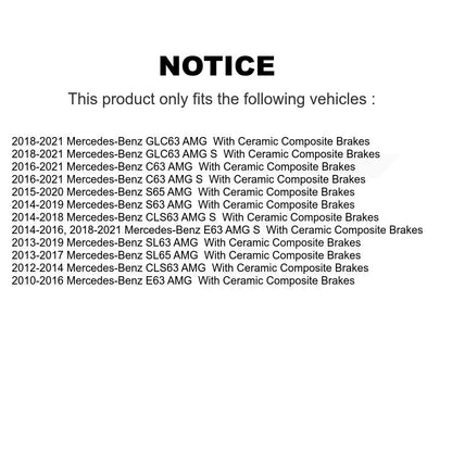 Plaquettes de frein à disque avant en céramique, pour Mercedes-Benz C63 AMG S E63 CLS63 TEC-1530