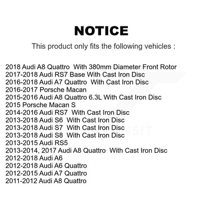 Plaquettes de frein à disque arrière en céramique, pour Audi Porsche Macan A6 Quattro A7 A8 RS5 S6 RS7