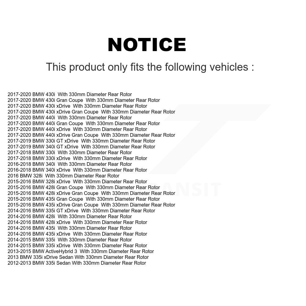 Plaquettes de frein à disque arrière en céramique, pour BMW 330i xDrive 328i 335i 428i 340i 435i 430i
