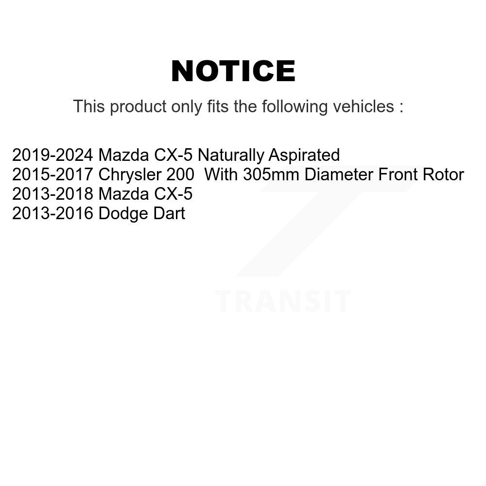 Plaquettes de frein à disque avant en céramique, pour Mazda CX-5 Chrysler 200 Dodge Dart TEC-1623