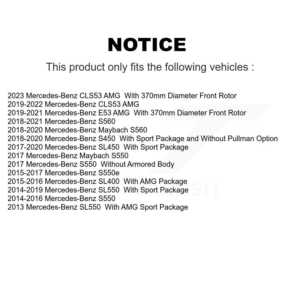 Plaquettes de frein à disque avant en céramique, pour Mercedes-Benz S550 E53 AMG S560 CLS53 SL550