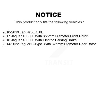 Plaquettes de frein à disque arrière en céramique pour Jaguar F-Type XJ TEC-1752