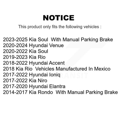 Plaquettes de frein à disque arrière en céramique, pour Hyundai Elantra Kia Venue Rio Soul Ioniq Rondo