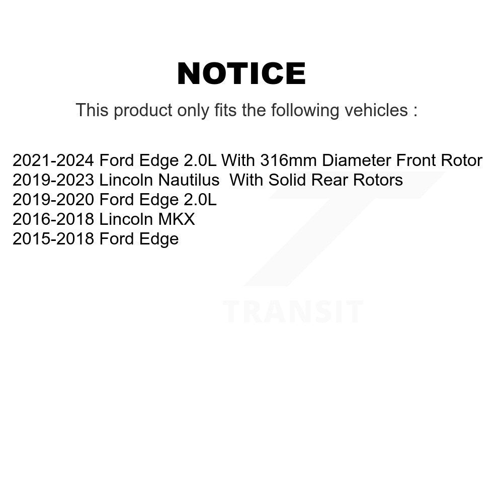 Plaquettes de frein à disque avant en céramique, pour Ford Edge Lincoln Nautilus MKX TEC-1818