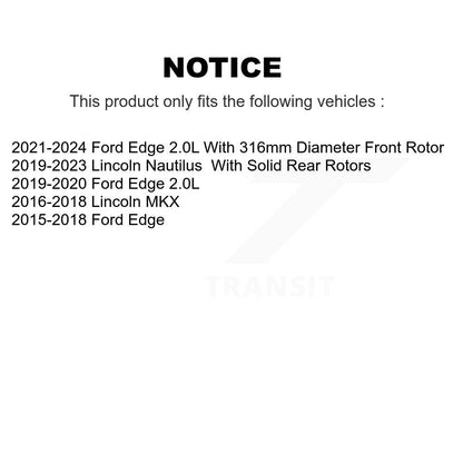 Plaquettes de frein à disque avant en céramique, pour Ford Edge Lincoln Nautilus MKX TEC-1818