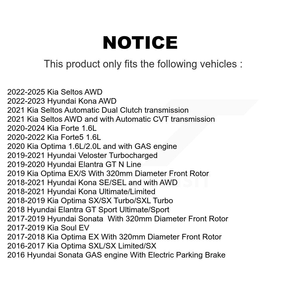 Plaquettes de frein à disque avant en céramique, pour Hyundai Kona Kia Seltos Sonata Forte Elantra