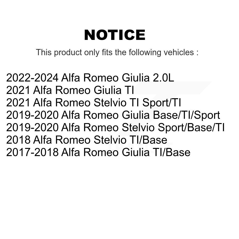 Plaquettes de frein à disque arrière en céramique, pour Alfa Romeo Stelvio Giulia TEC-1989