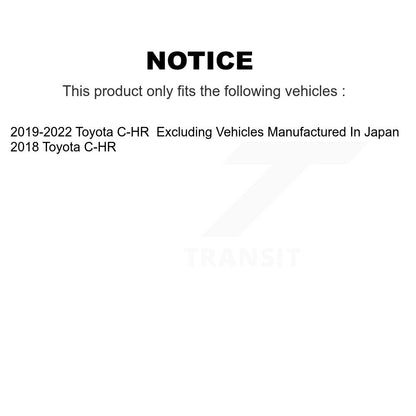 Plaquettes de frein à disque en céramique avant pour Toyota C-HR TEC-2065