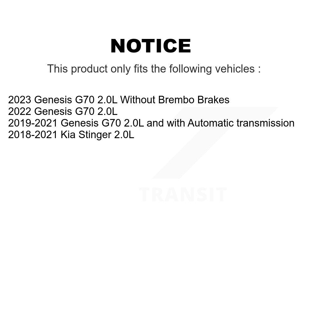Plaquettes de frein à disque avant en céramique, pour Genesis G70 Kia Stinger TEC-2117