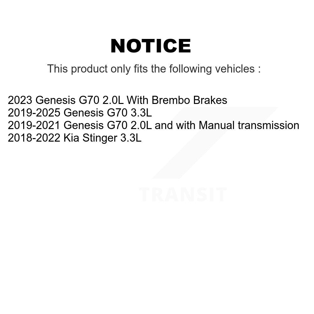 Plaquettes de frein à disque avant en céramique, pour Genesis G70 Kia Stinger TEC-2145