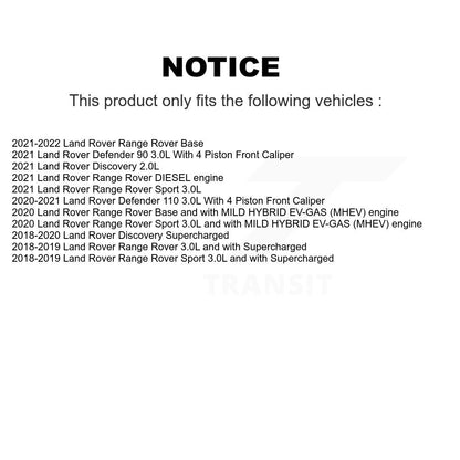 Plaquettes de frein à disque avant en céramique, pour Land Rover Range Sport Discovery Defender 110