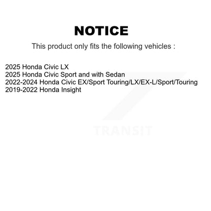 Plaquettes de frein à disque avant en céramique pour Honda Civic Insight TEC-2185