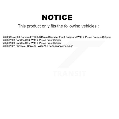 Plaquettes de frein à disque avant en céramique, pour Cadillac Chevrolet Corvette CT5 CT4 TEC-2312