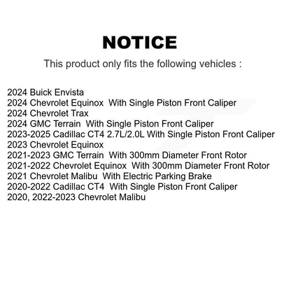 Plaquettes de frein à disque avant en céramique, pour Chevrolet GMC Terrain Equinox Malibu Trax CT4