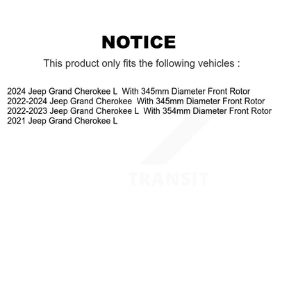 Plaquettes de frein à disque en céramique avant pour Jeep Grand Cherokee L TEC-2436