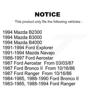 Plaquettes de frein à disque avant en céramique, pour Ford Ranger Aerostar Explorer Mazda Bronco II