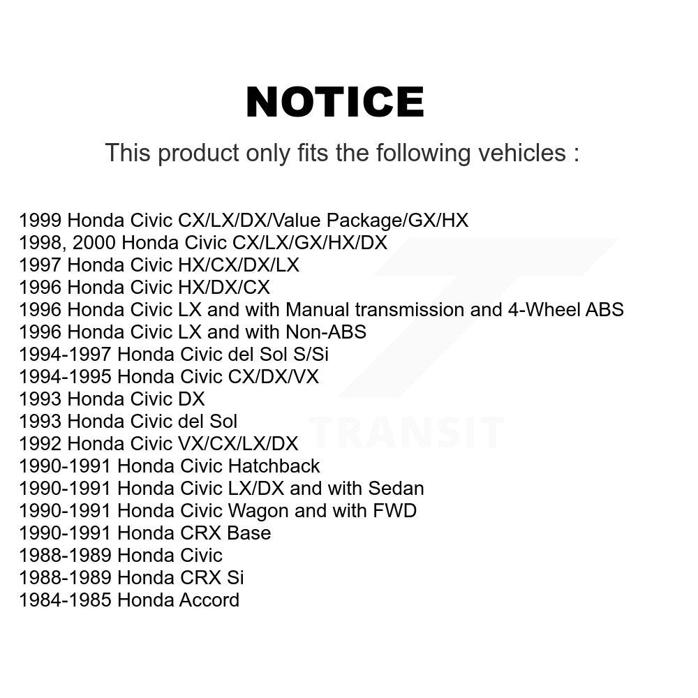 Plaquettes de frein à disque avant en céramique, pour Honda Civic del Sol CRX Accord TEC-273