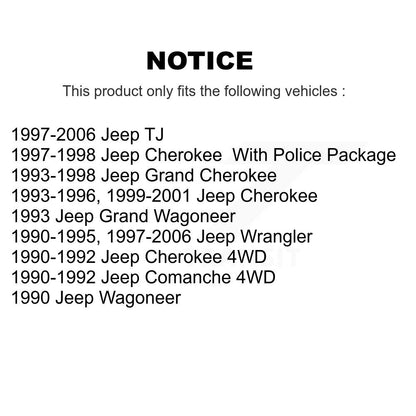 Plaquettes de frein à disque avant en céramique, pour Jeep Wrangler Cherokee Grand Comanche Wagonee