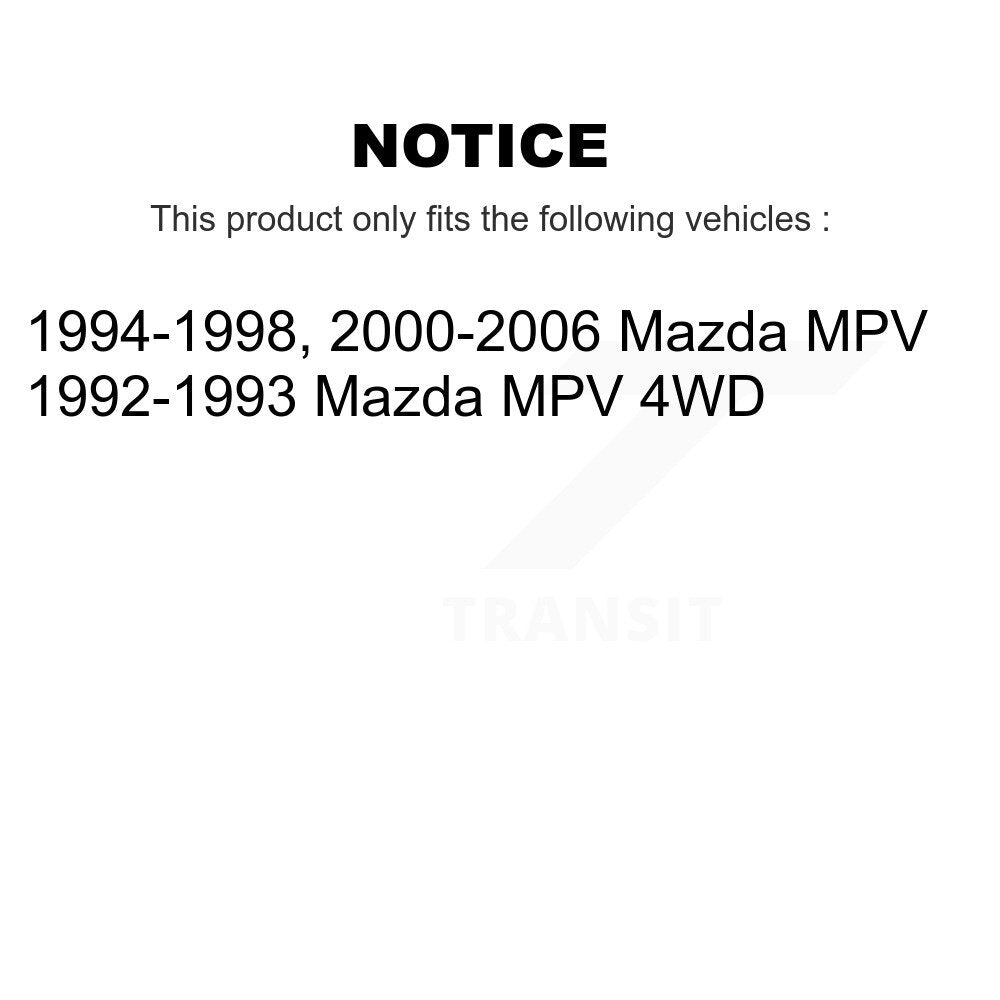 Plaquettes de frein à disque en céramique avant pour Mazda MPV TEC-551