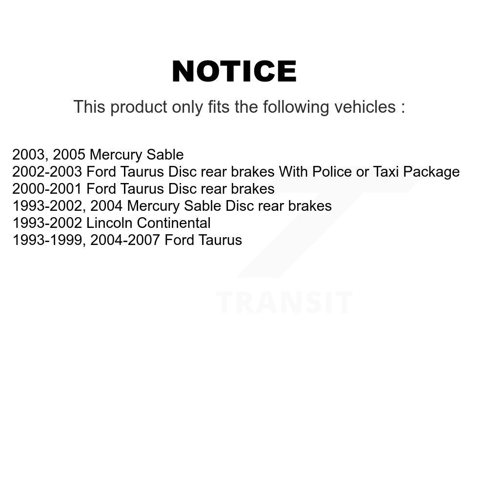 Plaquettes de frein à disque arrière en céramique, pour Ford Taurus Mercury Sable Lincoln Continental