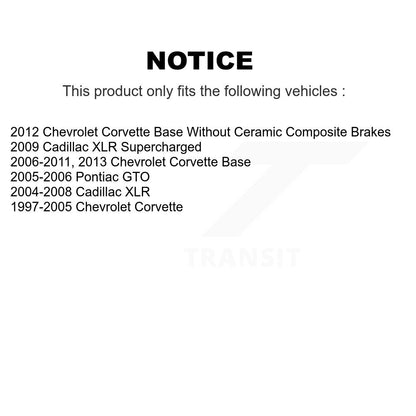 Plaquettes de frein à disque avant en céramique, pour Chevrolet Corvette Cadillac XLR Pontiac GTO