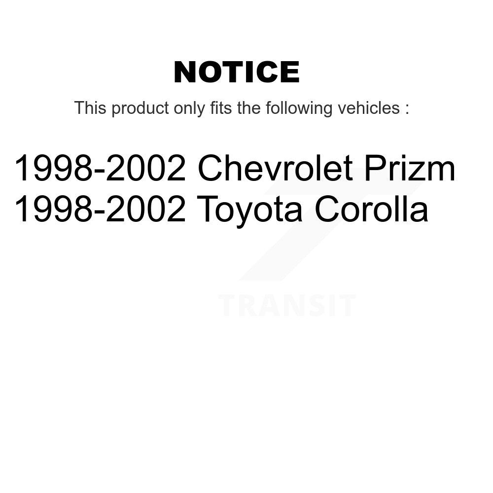 Plaquettes de frein à disque avant en céramique, pour Toyota Corolla Chevrolet Prizm 1998 – 2002